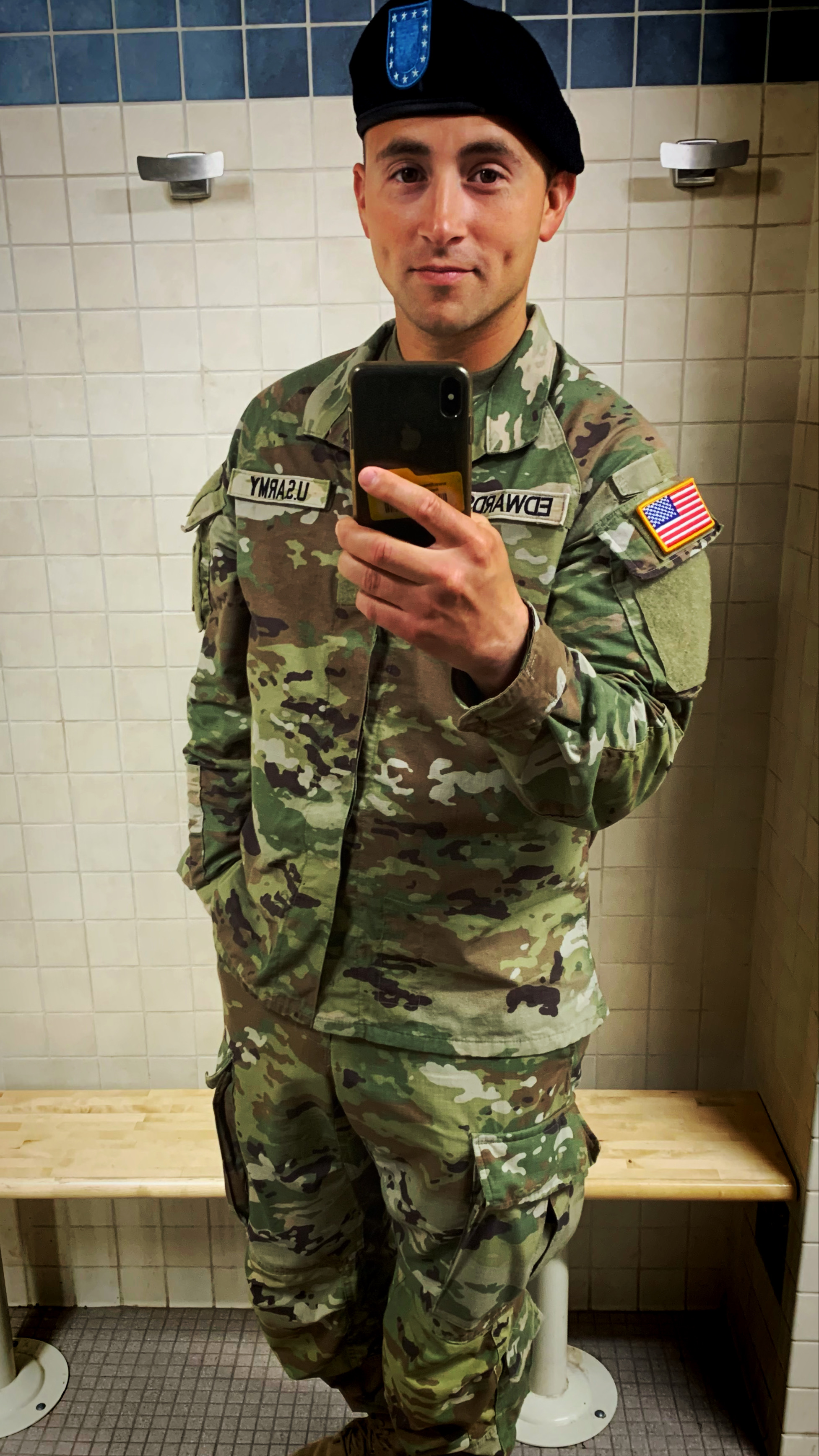 Chris in Army uniform